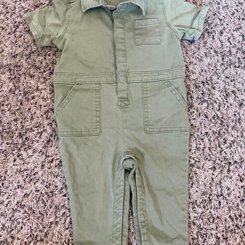 Old-navy Men's Green and Khaki Jumpsuit